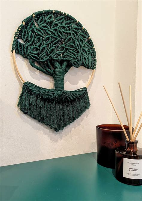 Macrame Tree of Life Tutorial On 8 Inch Hoop 的图像结果
