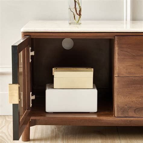 Buy Nuqta Marble Top TV Unit - Walnut from Home Centre at just INR 44999.0