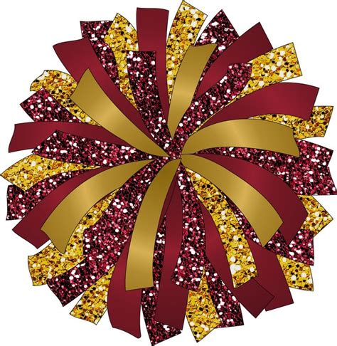 CUSTOM POM - Glitter and Glam Pom Pom Digital Clip Art - Maroon and ...