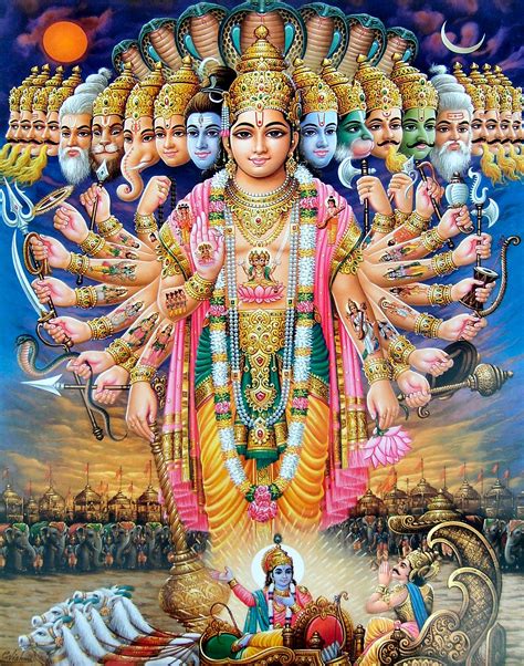 Vishvarupa | Hindu art, Lord vishnu, Vishnu