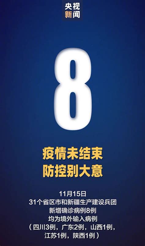 11月15日31省区市新增境外输入8例- 上海本地宝