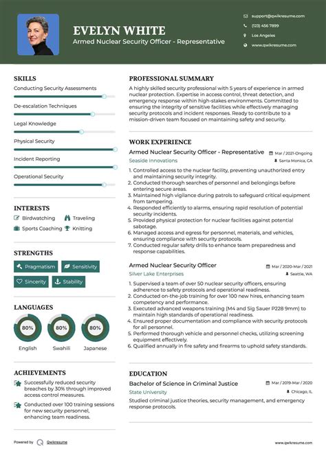 10+ Armed Nuclear Security Officer Resume Samples & Templates for 2025