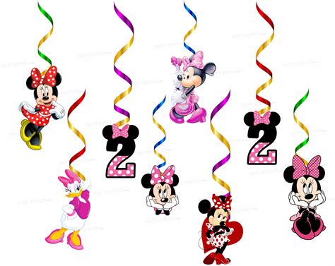 Minnie Mouse Theme swrils | Party Supplies India Online