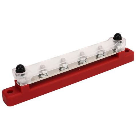 Power Distribution Block Bus Bar, M6 Terminal Studs Black Red Battery ...