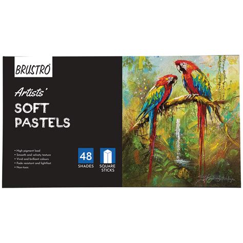 Brustro Artists' Soft Pastels Set of 48 - Captivating Color Palette ...