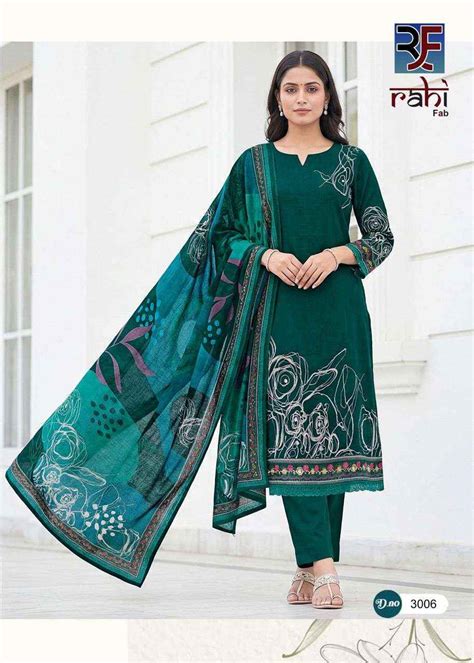 RAHI FAB RISING SILVER VOL 3 COTTON DRESS MATERIAL WHOLESALE PRICE