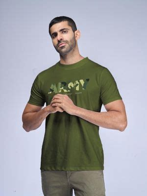Buy Aero Armour Army Camo Olive Graphic T-Shirt (S) Online