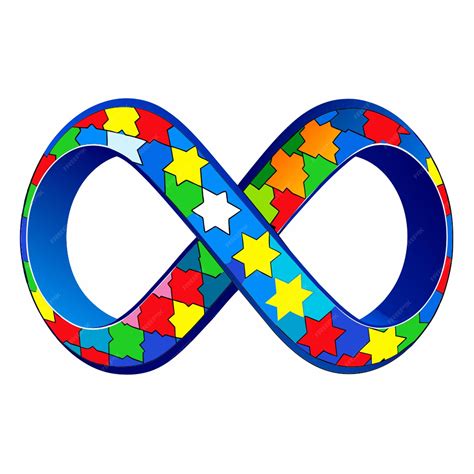 Autism infinity symbol white background vector illustration | Premium ...