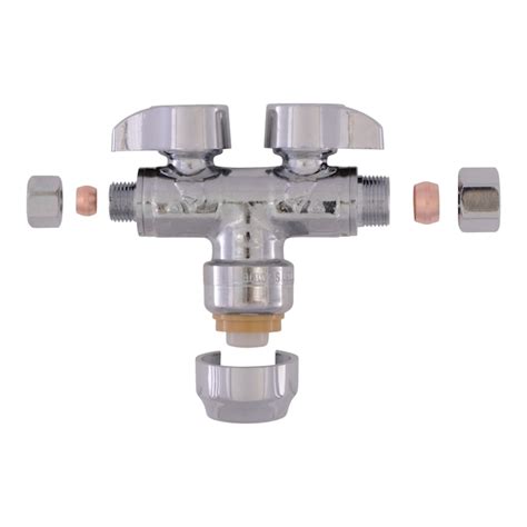 SharkBite 1/2-in Push-to-connect x 3/8-in, 1/4-in OD Compression Brass ...