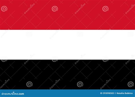 The Official Current Flag of Republic of Yemen. State Flag of Yemen ...