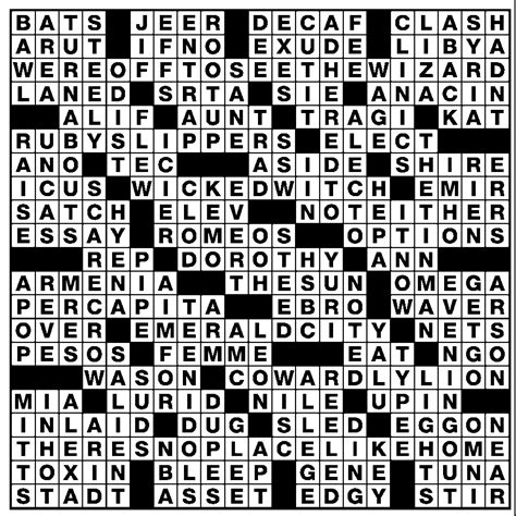 Newsday Crossword - Printable Crossword Puzzles