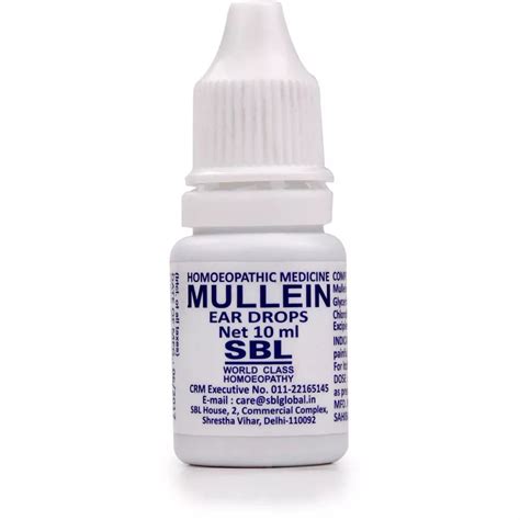SBL Mullein Ear Drops (10ml) – Fetch N Buy