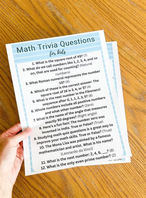 50+ Fun Math Trivia Questions for Kids (With Answers!)