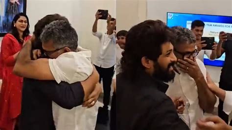 Allu Arjun Cries And Hugs Pushpa Director Sukumar As He Becomes First ...