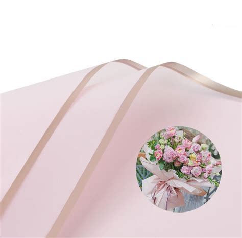 20 Sheets Gold Edge Floral Wrapping Paper, Waterproof Translucent ...