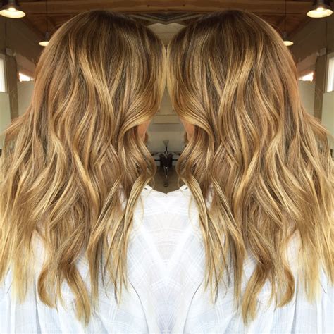 honey carmel toned blonde with highlights and lowlights by ...