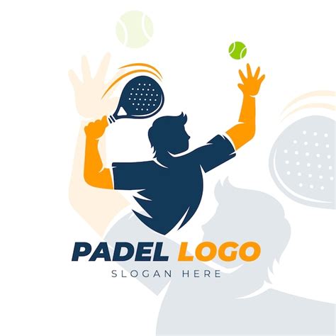Padel logo sjabloon vlakke stijl | Gratis Vector
