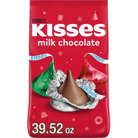 Amazon.com : HERSHEY'S KISSES Milk Chocolate, Christmas Candy Bulk Bag ...
