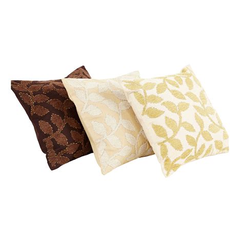 Buy Maspar Hand Embroidery Leafy Rhythm Cushion Cover Green