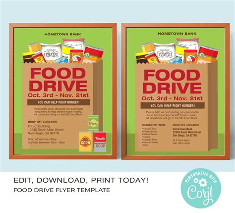Food Drive Flyer Template - Detrester.com