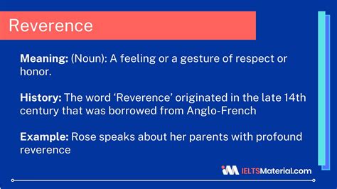 Word – Reverence | IELTSMaterial.com