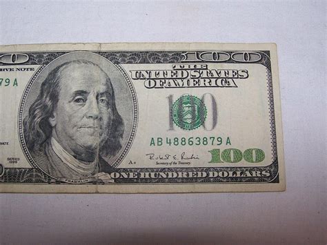 $100 Dollar Bill Offset Misprint 1996 Circulated | #3779818250