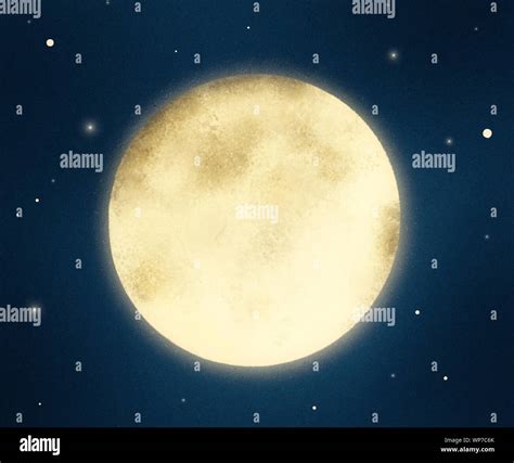 How To Draw Full Moon Night