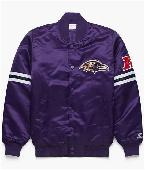 Satin Starter Purple Baltimore Ravens Jacket - Jackets Expert