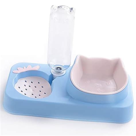 Kuber Industries 2-in-1 Cat & Dog Bowl Set with Replaceable Water ...
