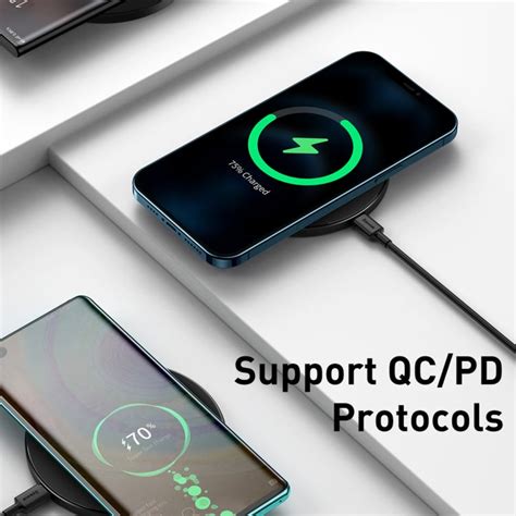 Baseus Simple 15W QI Standard Magnetic Wireless Fast Charging Charger ...