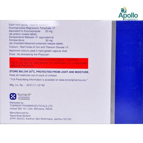 Nexpro RD 20 Capsule 10's Price, Uses, Side Effects, Composition ...