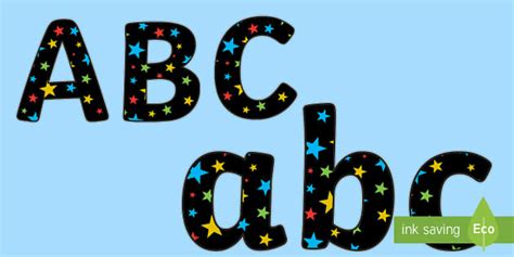 👉 Star-Themed Display Lettering