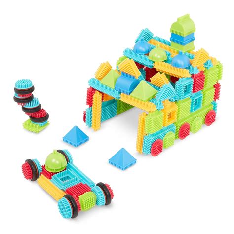 Buy 112-Piece, Soft, Interlocking Bristle Block Building Set Online at ...