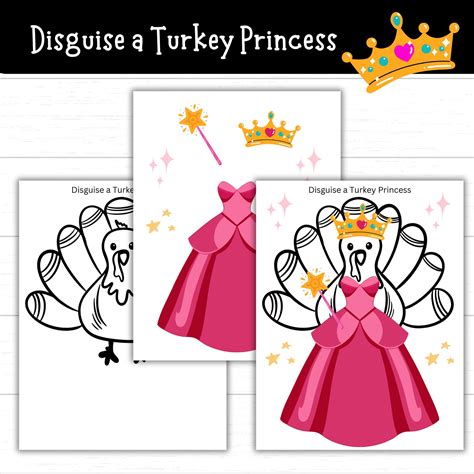 Disguise A Turkey Princess Template | Fanny Printable