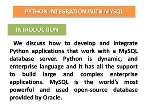 Image result for Python Integration with MySQL