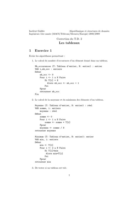 Image result for Algorithme Tableaux