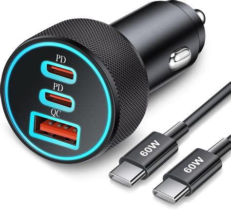 67W 3-Port Super Fast Type C Car Charger USB C for Samsung Galaxy S25 ...