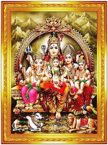 Pavan Photo Laminations Shiv Parivar Family Siva Parvati Lord Shiva ...