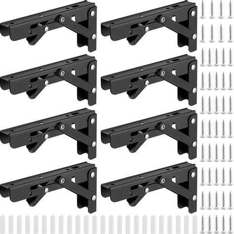 ZEONHAK 8 PCS 6 Inch Wall Mounted Folding Shelf Brackets, India | Ubuy