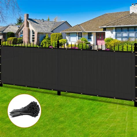 Amazon.com : Coonoble Privacy Fence Screen Black 4' x 40' Outdoor Fence ...