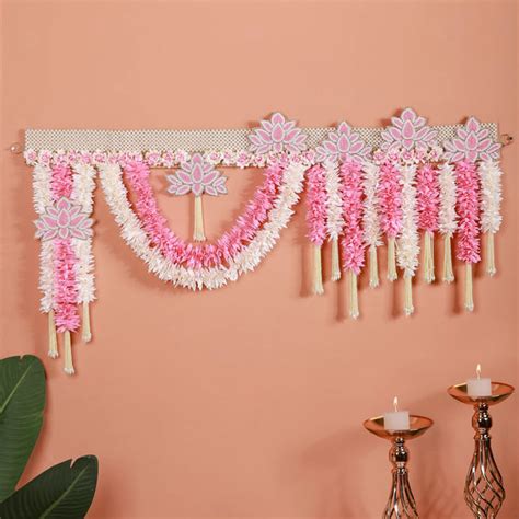 Pink Lotus Toran Online - Premium Wall Decoration | Nestasia