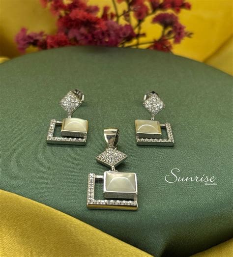 Trendy CZ Pendant Set - Stylish & Elegant | Sunrise Silversmiths