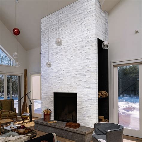 Attractive Stacked Stone Fireplace Ideas from MSI