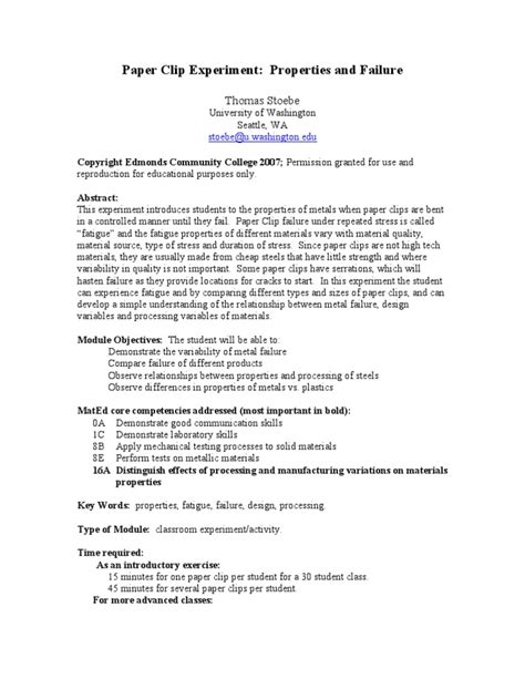 Image result for Paper Clip Experiment