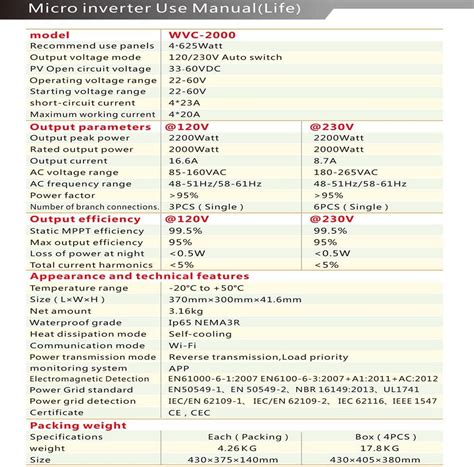 JOSKAA 2000W Micro Inverter Solar Grid Tie Microinverter India | Ubuy