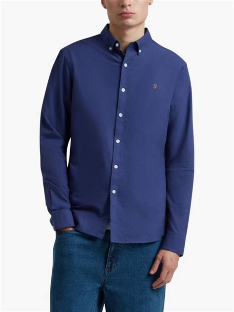Perry Ellis Brewer Organic Cotton Slim Fit Shirt, Sigil Blue