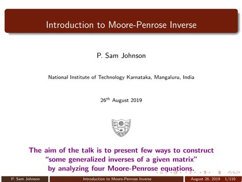 Image result for Moore-Penrose Inverse Example