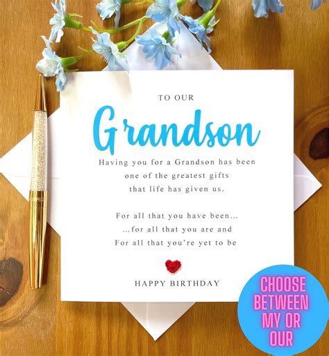 Adult Grandson Birthday Cards