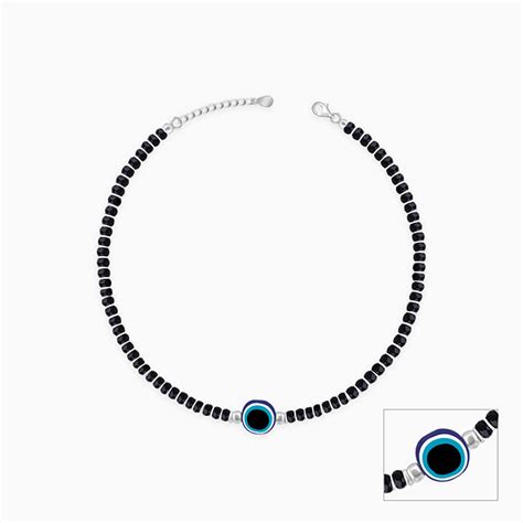 Silver Evil Eye Protection Anklet | Women Anklet – GIVA Jewellery