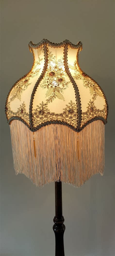 Wonderful Gold Lace Victorian, Vintage Style Lamp Shade for Floor Lamp ...